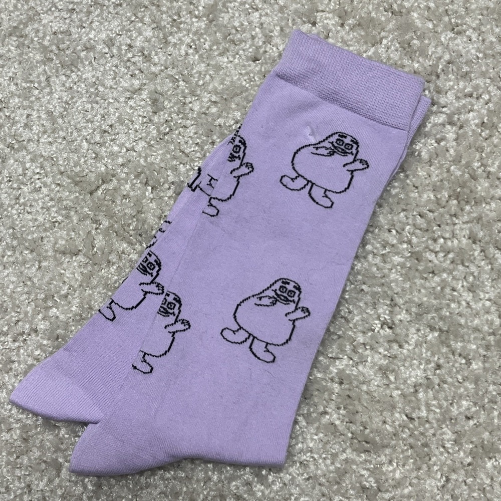 2024 McDonald's Exclusive Lilac Grimace Socks One Size Unisex Promotional